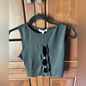 Gently used black crop top in Size small